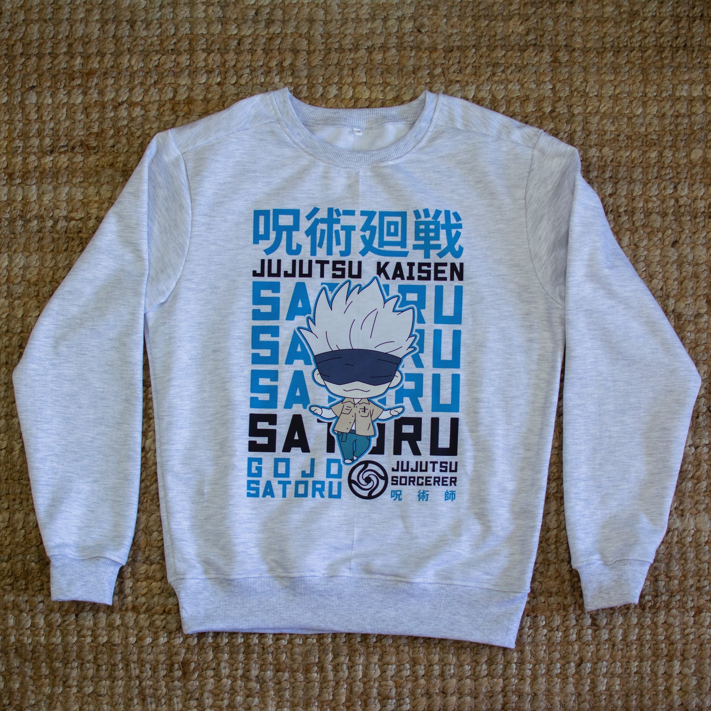 Gojo Satoru Grey Mélange Crewneck