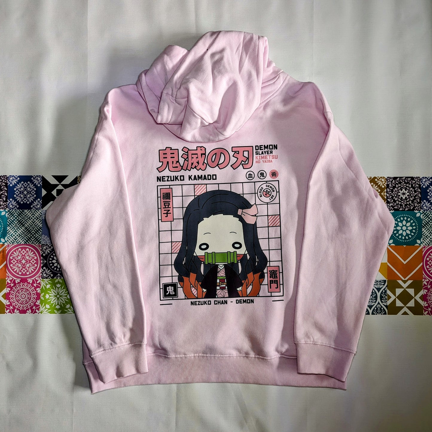 Pastel Nezuko Chibi Hoodie: Anime Charm in Pink