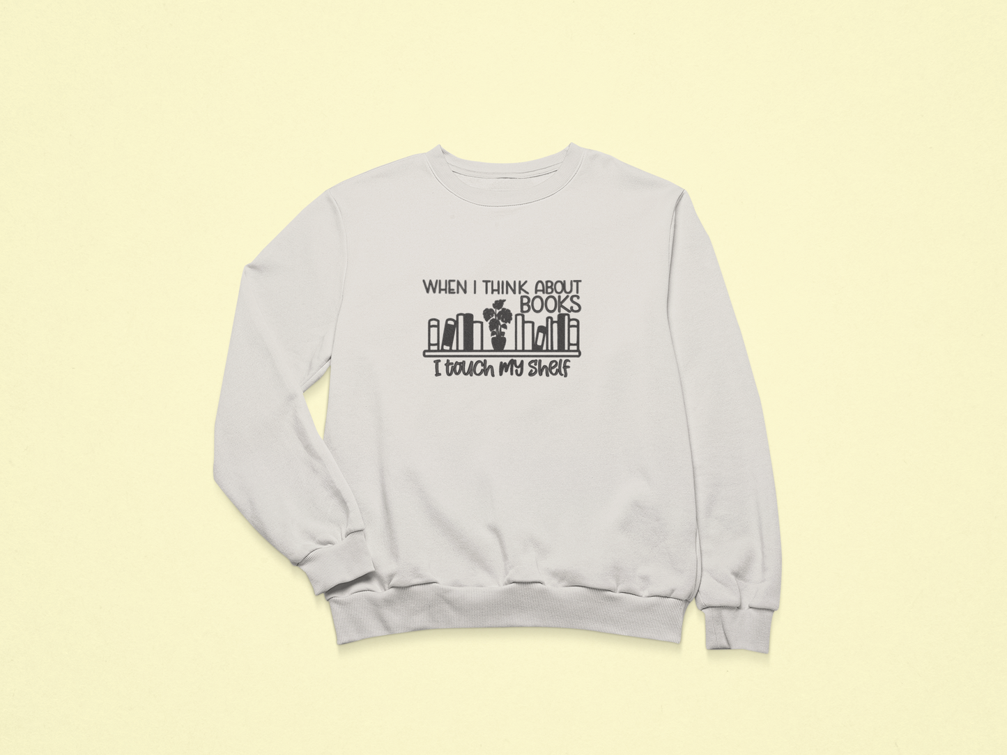 Touch My Shelf Crewneck: Bone