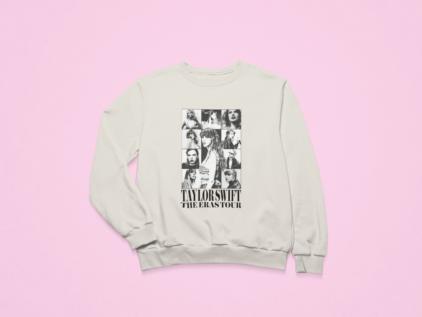 Eras Tour Grayscale Printed Oversized Crewneck