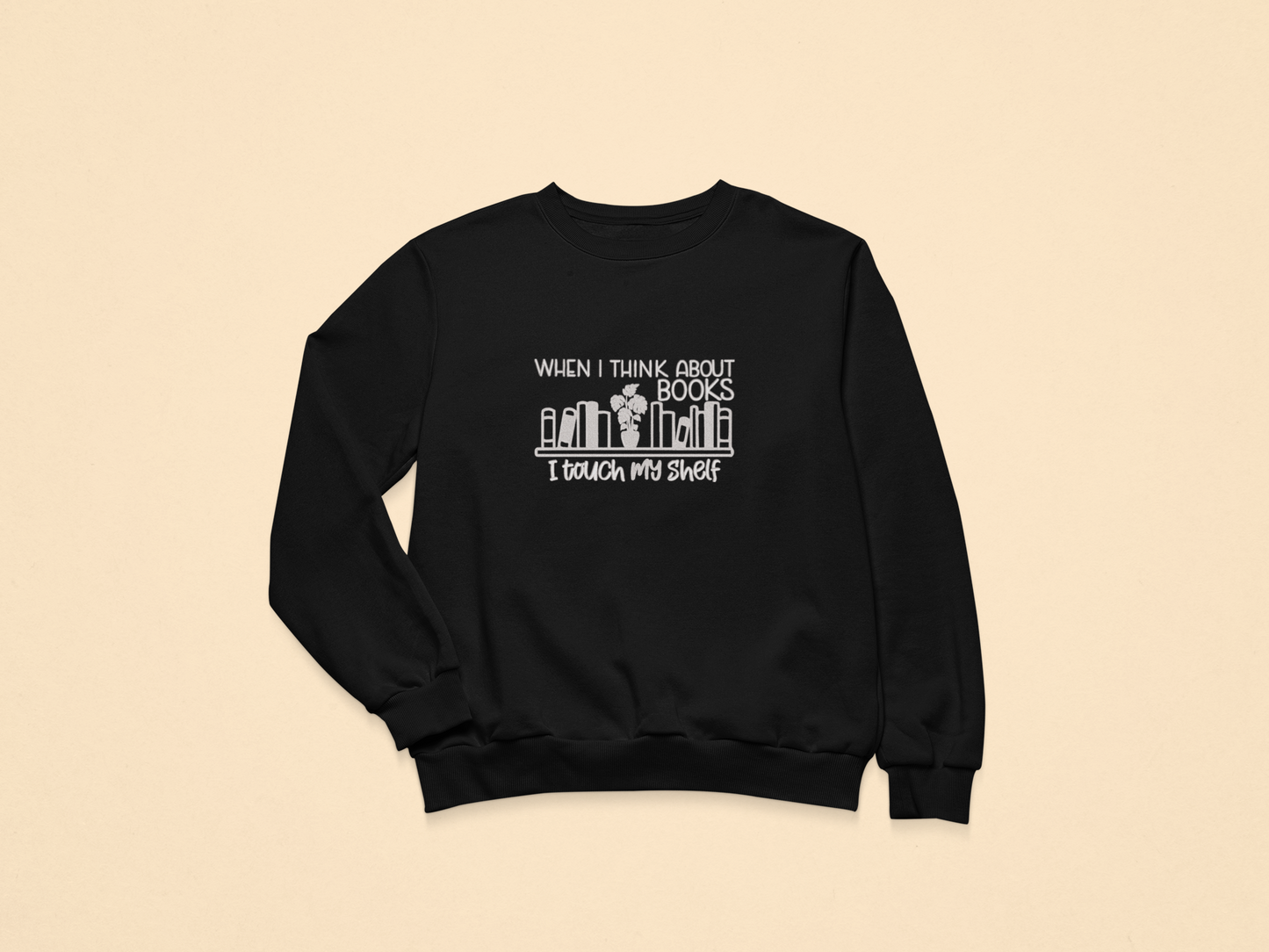 Touch My Shelf Crewneck: Black