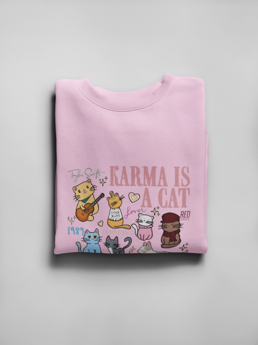 Printed Karma is a Cat Tribute Crewneck